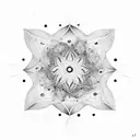 fibonacci spiral into half moon tattoo design idea