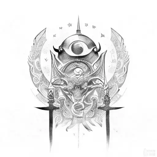 zodiac sign tattoo design idea