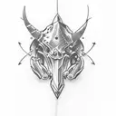 small revolver tattoo design idea