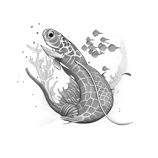 sign aquarium  tattoo design idea