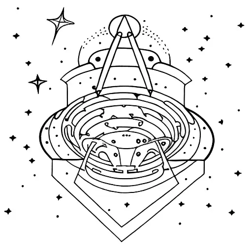 Orion's belt as a starry pathway tattoo design idea