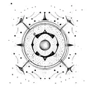 Orion's belt as a starry pathway tattoo design idea