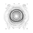 fibonacci spiral galaxy tattoo design idea