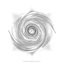 fibonacci spiral galaxy tattoo design idea