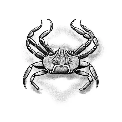 crab cancer tattoo design idea