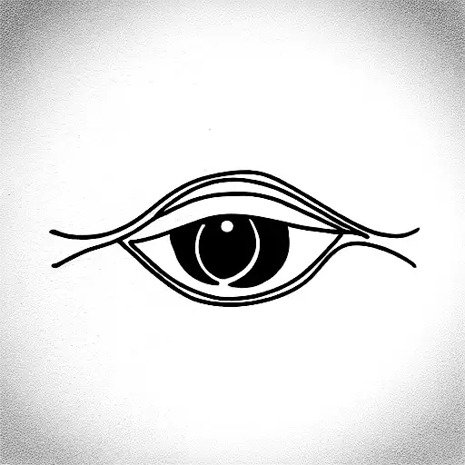 Half moon, lotus, eye of horus tattoo design idea