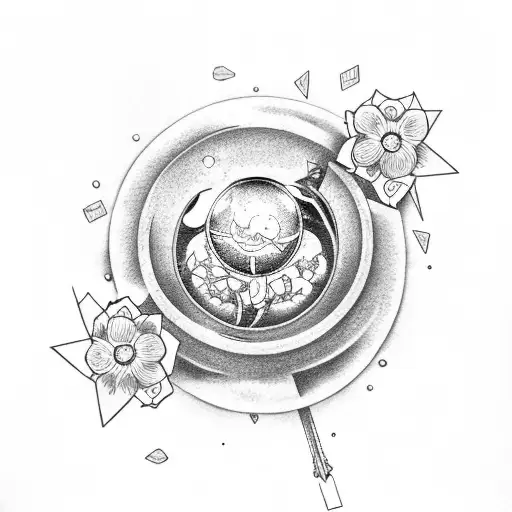 virtuous contract from nier automata surrounded by lunar tear flowers on my forearm tattoo design idea