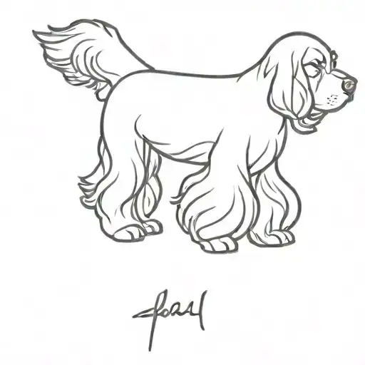 cocker spaniel dog tattoo design idea
