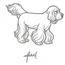 cocker spaniel dog tattoo design idea