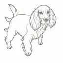 cocker spaniel dog tattoo design idea