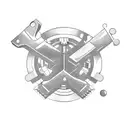 A mechanical wrench intertwined with gaming symbols, representing the client's occupation as a mechanic and passion for gaming tattoo design idea