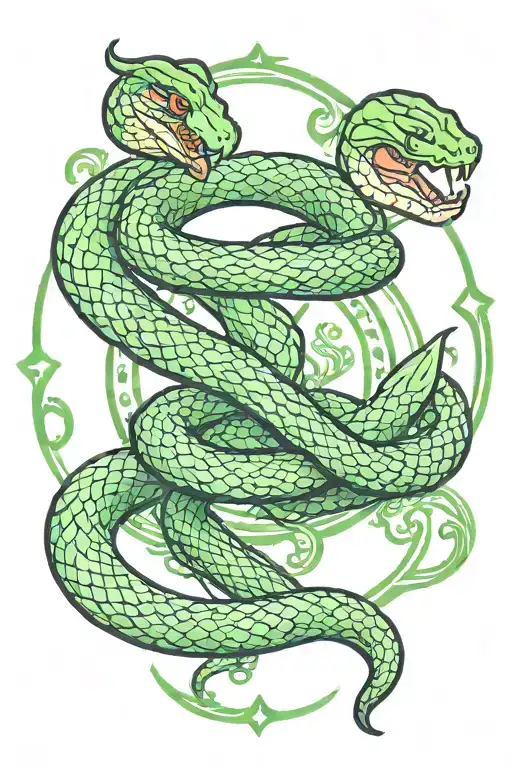 snake slytherin green. Topic secret society tattoo design idea