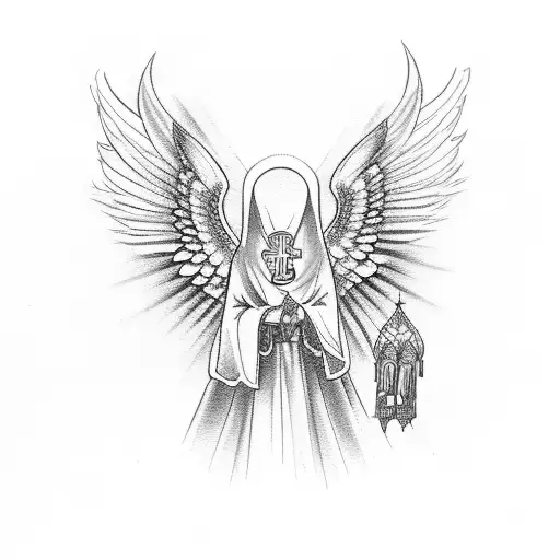 angel orthodox  tattoo design idea