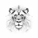 Lion angry tattoo design idea