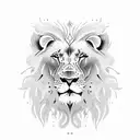 Lion angry tattoo design idea