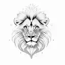 Lion angry tattoo design idea