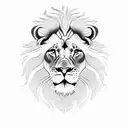 Lion angry tattoo design idea
