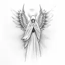 angel orthodox  tattoo design idea