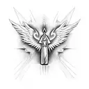 angel orthodox  tattoo design idea