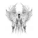 angel hands tattoo design idea