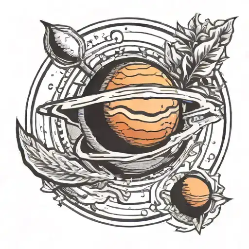 venus planet tattoo design idea