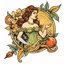 venus planet, mother tattoo design idea