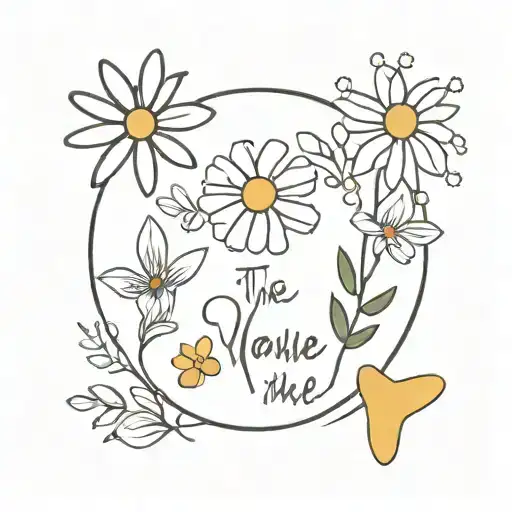 the value of the moment "now" faith in yourself strength of soul and will I can do everything I am strong Chamomile Saint Petersburg Kindness Heart Stars tattoo design idea