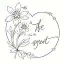 the value of the moment "now" faith in yourself strength of soul and will I can do everything I am strong Chamomile Saint Petersburg Kindness Heart Stars tattoo design idea