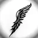 Wing tattoo design idea