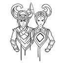 Loki and Wanda Maximoff tattoo design idea