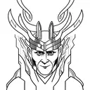 Loki and Wanda Maximoff tattoo design idea