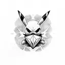 Pikachu skull tattoo design idea