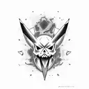 Pikachu skull tattoo design idea