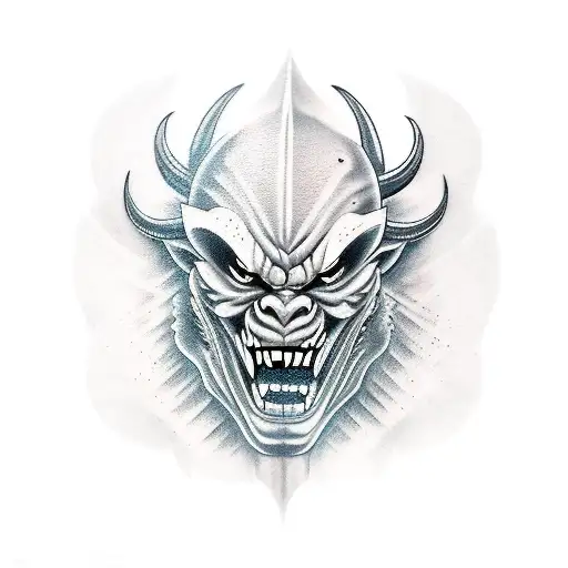 Oni Mask tattoo design idea