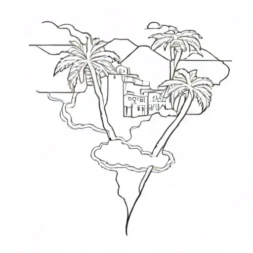 draw me the outline of Sicily but in such a way that the tattoo represents Sicily in a fine and beautiful way tattoo design idea