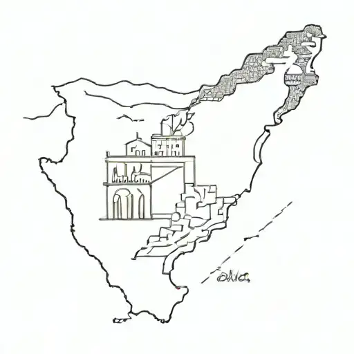 draw me the outline of Sicily in an original way to have a tattoo of Sicily tattoo design idea