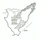 draw me the outline of Sicily in an original way to have a tattoo of Sicily tattoo design idea