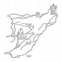 draw me the outline of Sicily in an original way to have a tattoo of Sicily tattoo design idea