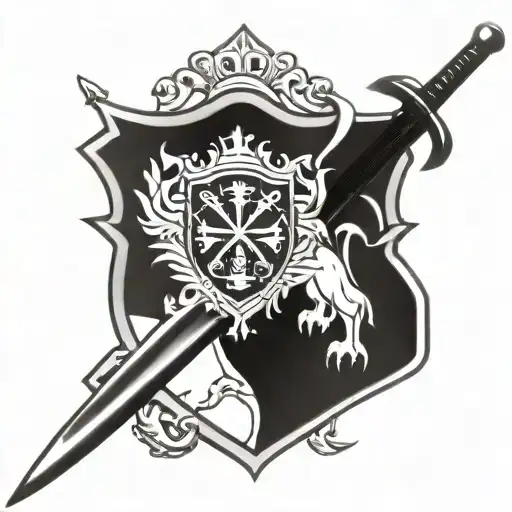 Incorporate traditional Serbian symbols with elements of fighting, such as swords or shields tattoo design idea