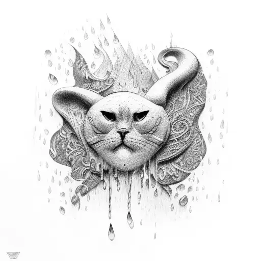 Is it tears or just the pouring rain? tattoo design idea