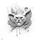 Is it tears or just the pouring rain? tattoo design idea