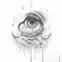 Is it tears or just the pouring rain? tattoo design idea