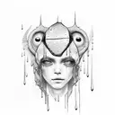 Is it tears or just the pouring rain? tattoo design idea