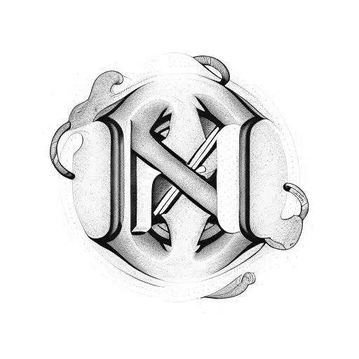 Abstract geometric tattoo magic logo design sign Vector Image