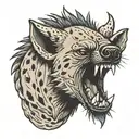 hyena head tattoo design idea