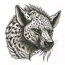 hyena head tattoo design idea