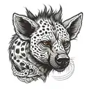hyena head tattoo design idea