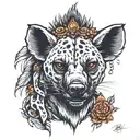 hyena head tattoo design idea