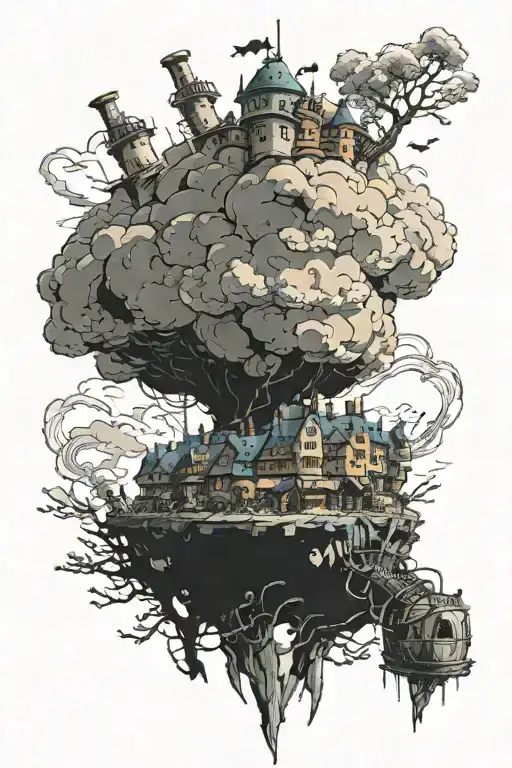 Howle's moving castle tattoo design idea