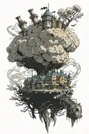 Howle's moving castle tattoo design idea